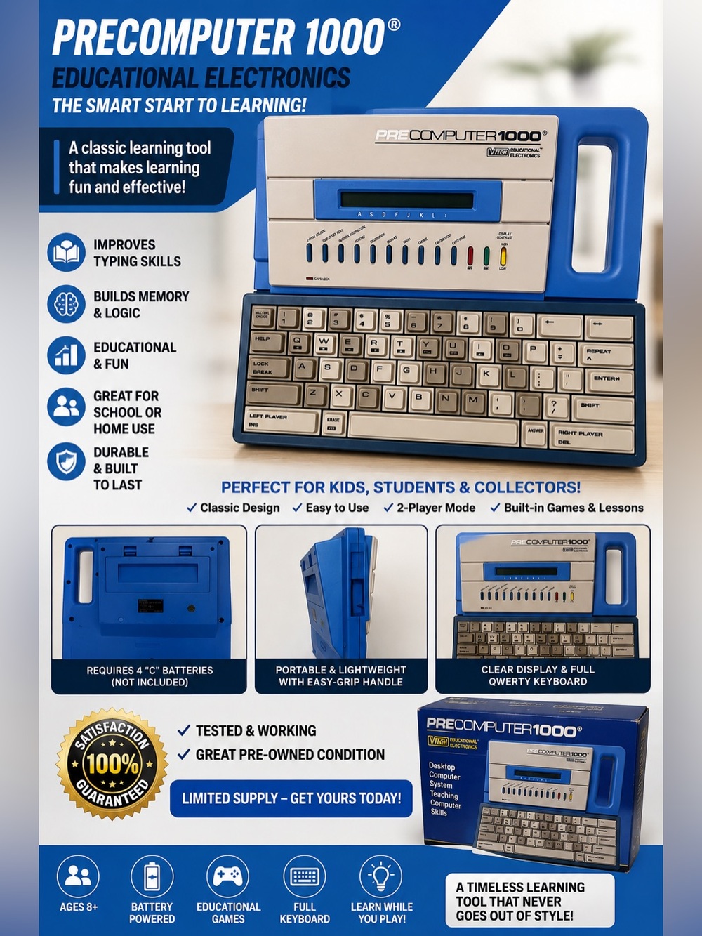 VTECH PreComputer 1000 Educational Electronic Console